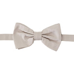 Dolce & Gabbana Exquisite Silk Gray Bow Tie Dolce & Gabbana Gray