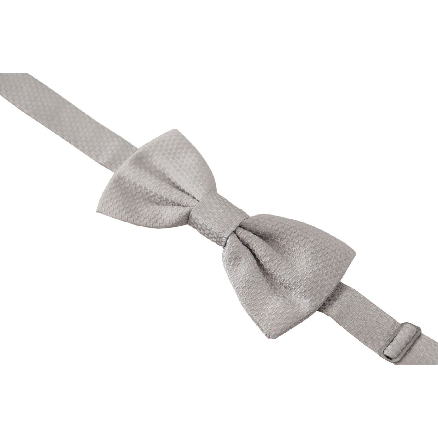 Dolce & Gabbana Gray 100% Silk Adjustable Neck Papillon Tie FT3622