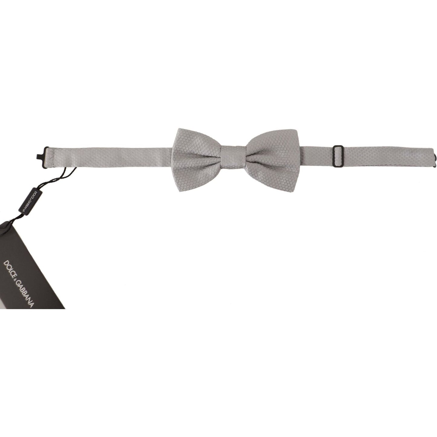 Dolce & Gabbana Gray 100% Silk Adjustable Neck Papillon Tie FT3622