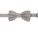 Dolce & Gabbana Gray 100% Silk Adjustable Neck Papillon Tie FT3622