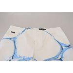 Dolce & Gabbana White Blue Denim Cotton Jeans Stretch Skinny Fit Pant PAN73200- 44