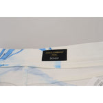 Dolce & Gabbana White Blue Denim Cotton Jeans Stretch Skinny Fit Pant PAN73200- 44