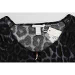 Chic Leopard Modal Top by Cavalli Cavalli Light Gray