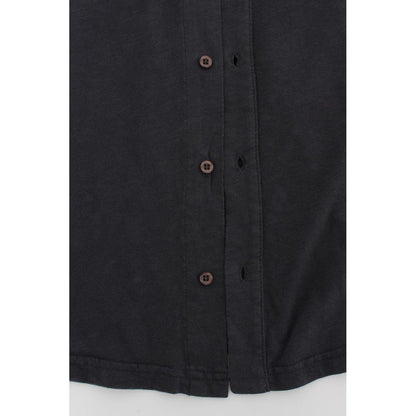 Alpha Massimo Rebecchi Gray Cotton Button Down Casual Shirt