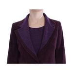 BENCIVENGA Elegant Purple Wool Blend Three Piece Suit Set Suit BENCIVENGA Dark Slate Gray