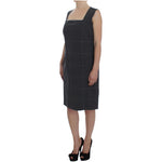 BENCIVENGA Elegant Gray Checkered Sheath Suit Set Suit BENCIVENGA Rosy Brown