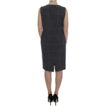 BENCIVENGA Elegant Gray Checkered Sheath Suit Set Suit BENCIVENGA Dark Slate Gray