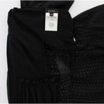 Exte Elegant Black Evening Wrap Top Blouse Exte Black