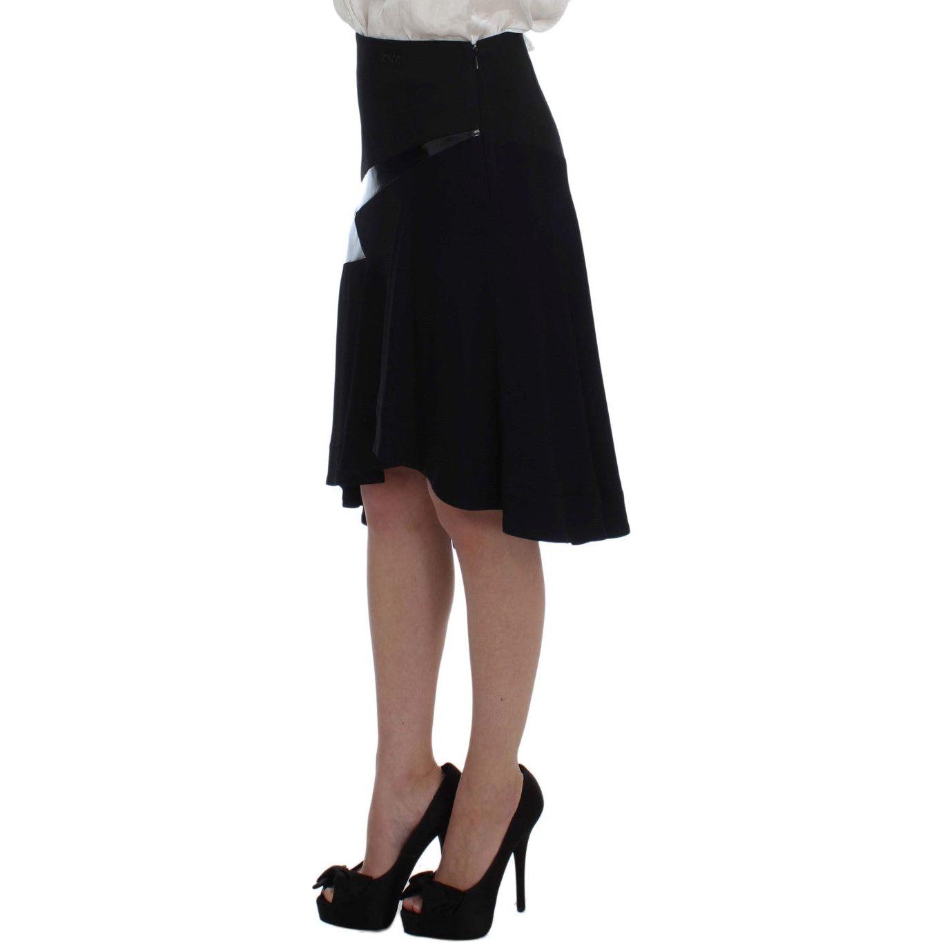Exte Black Blue Two Piece Suit Skirt & Blazer