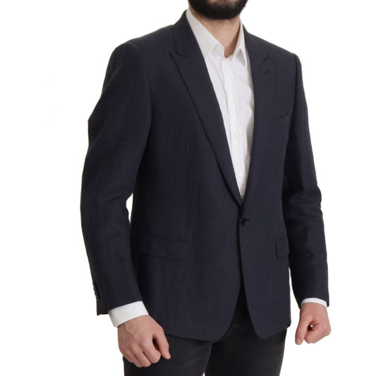 Dolce & Gabbana Dark Blue ALTA SARTORIA Jacket Coat Blazer JKT3379- 56