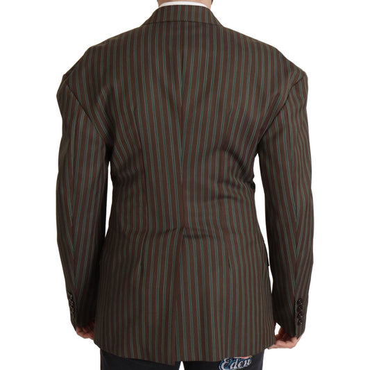 Dolce & Gabbana Multicolor Stripes Double Breasted Blazer JKT3382- 50