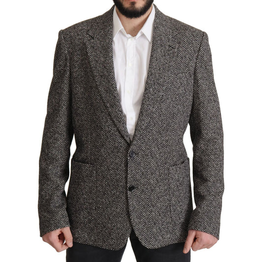 Dolce & Gabbana Gray Cotton Single Breasted Fantasy Blazer JKT3388 - 44
