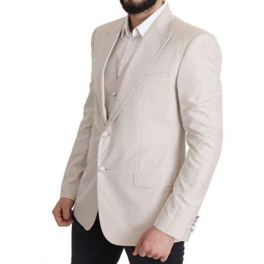 Dolce & Gabbana Gray Silk Single Breasted 2 Pc Blazer JKT3390- 54