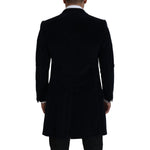 Dolce & Gabbana Black Cotton Cardigan Long Coat Men Jacket JKT3392- 46