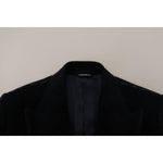 Dolce & Gabbana Black Cotton Cardigan Long Coat Men Jacket JKT3392- 46