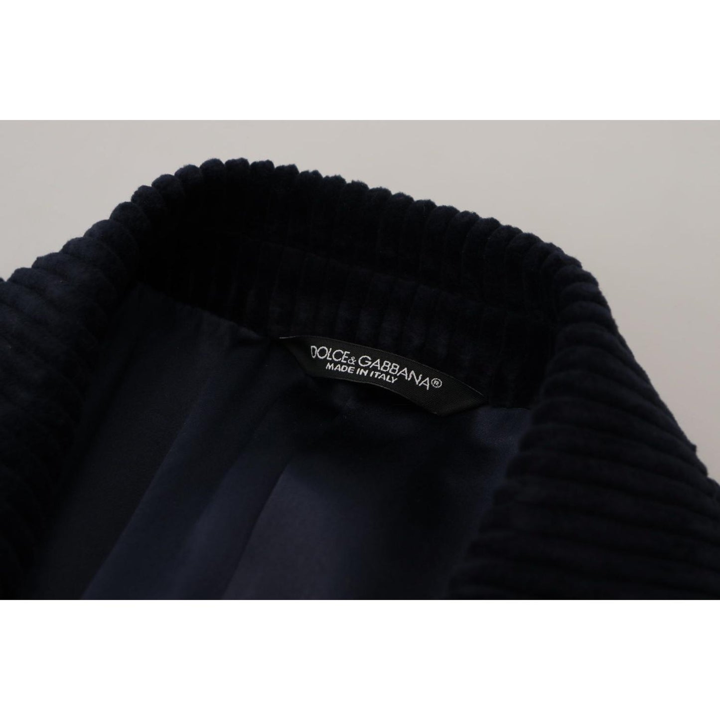 Dolce & Gabbana Black Cotton Cardigan Long Coat Men Jacket JKT3392- 46