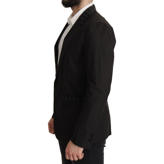 Dolce & Gabbana Black Cotton Single Breasted Blazer Jacket JKT3414- 52