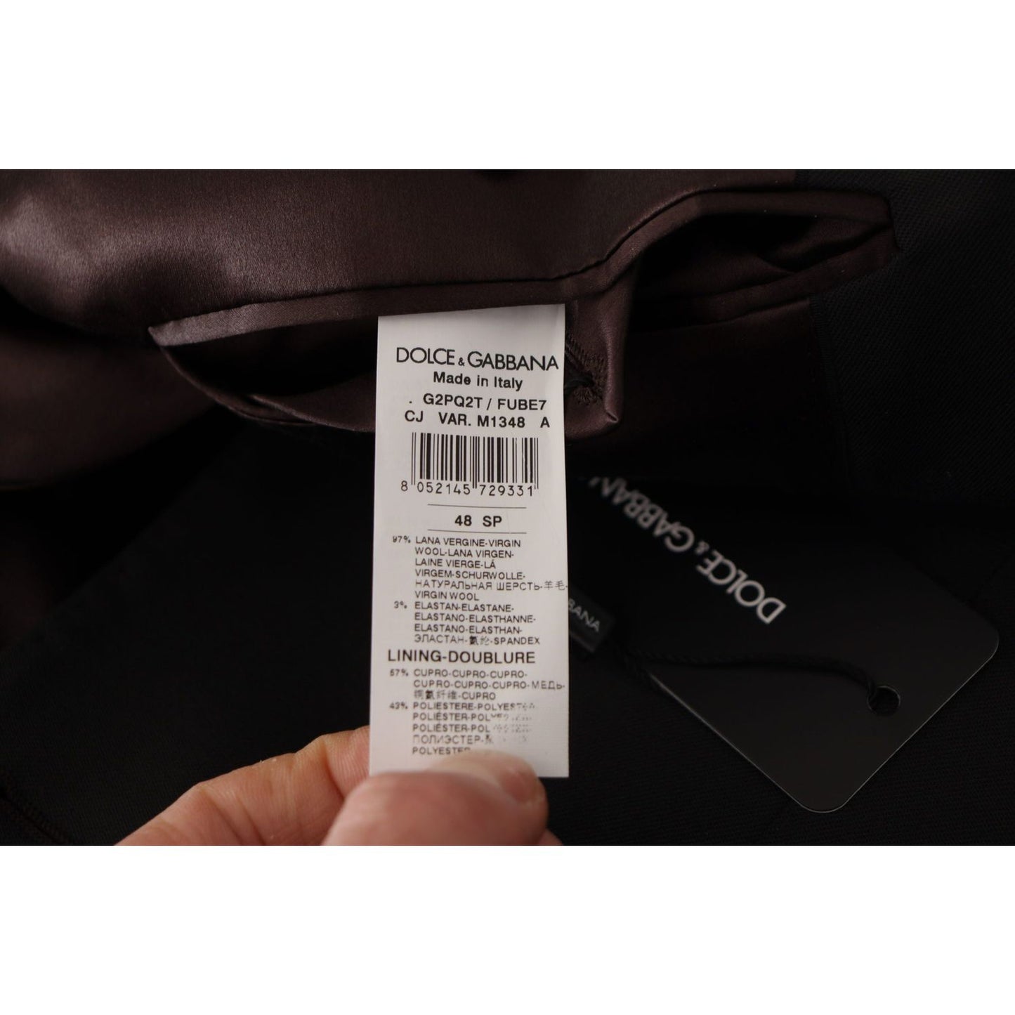 Dolce & Gabbana Black Wool Single Breasted Blazer v JKT3403- 48