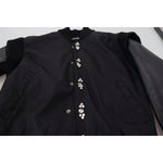Dolce & Gabbana Black Nylon Crystals Coat Buttons Jacket JKT3335-46