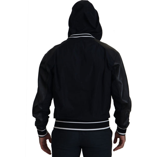 Dolce & Gabbana Black Polyester Hooded Blouson Coat Jacket JKT3339- 50