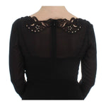 Dolce & Gabbana Black Silk Stretch Sheath Dress DRE10062-1