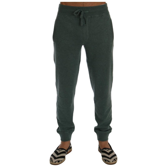Dolce & Gabbana Green Cashmere Training Pants SIG60413-1