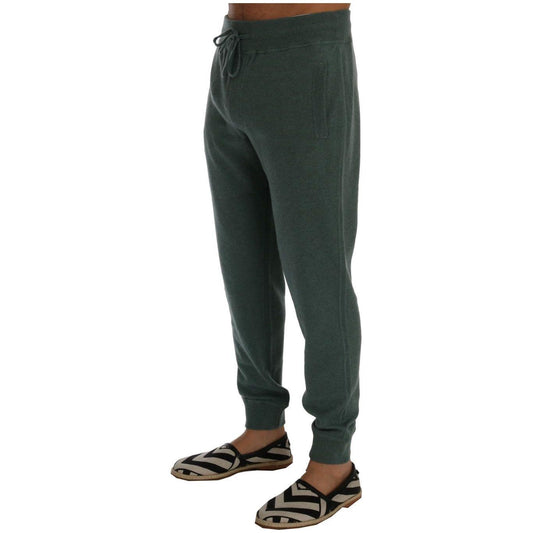 Dolce & Gabbana Green Cashmere Training Pants SIG60413-1