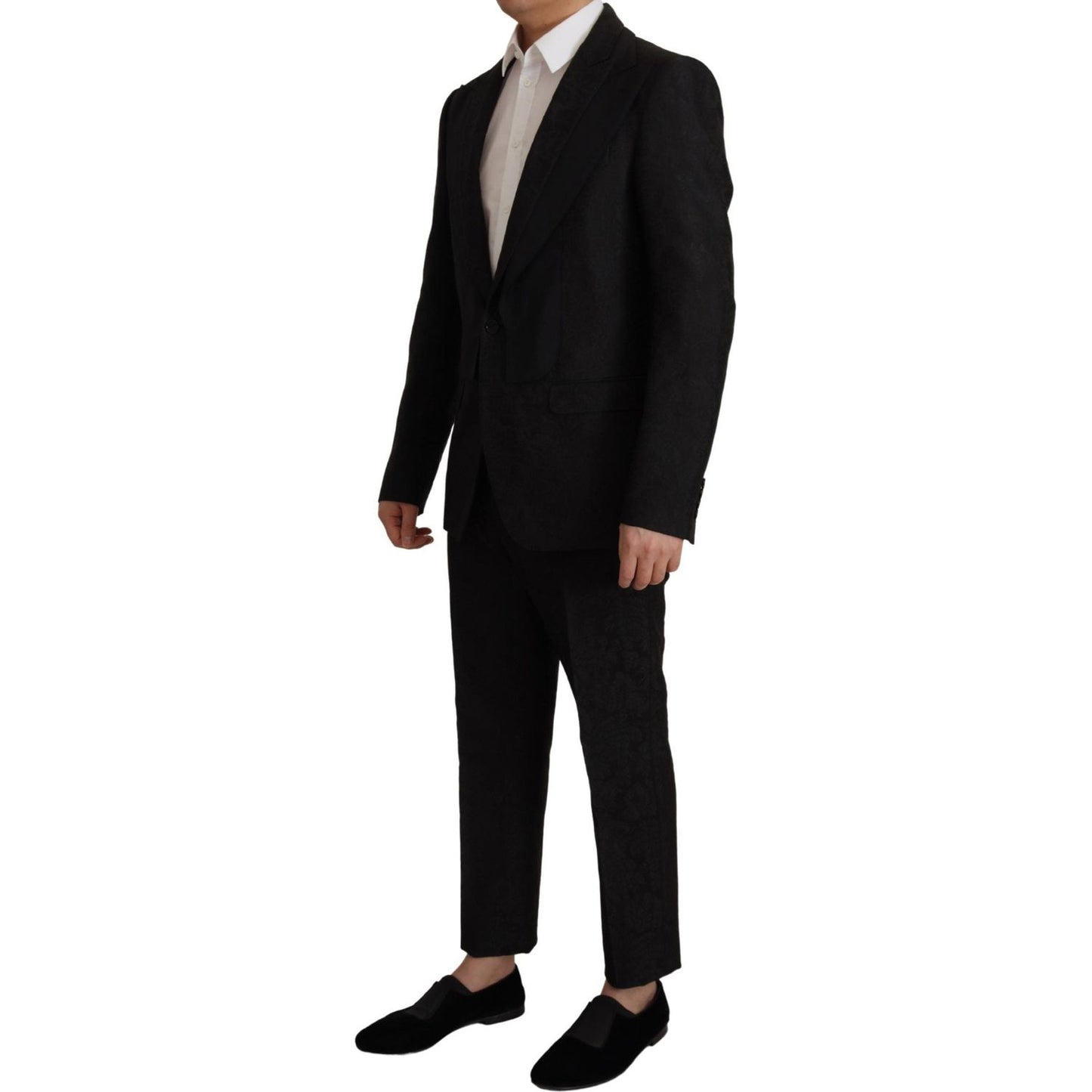 Dolce & Gabbana Black Polyester Formal 2 Piece MARTINI Suit KOS1996- 48