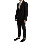 Dolce & Gabbana Black Polyester Formal 2 Piece MARTINI Suit KOS1996- 48