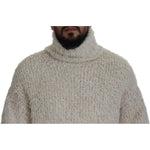 Dolce & Gabbana Cream Wool Knit Turtleneck Pullover Sweater TSH7901- 46