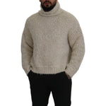 Dolce & Gabbana Cream Wool Knit Turtleneck Pullover Sweater TSH7901- 46