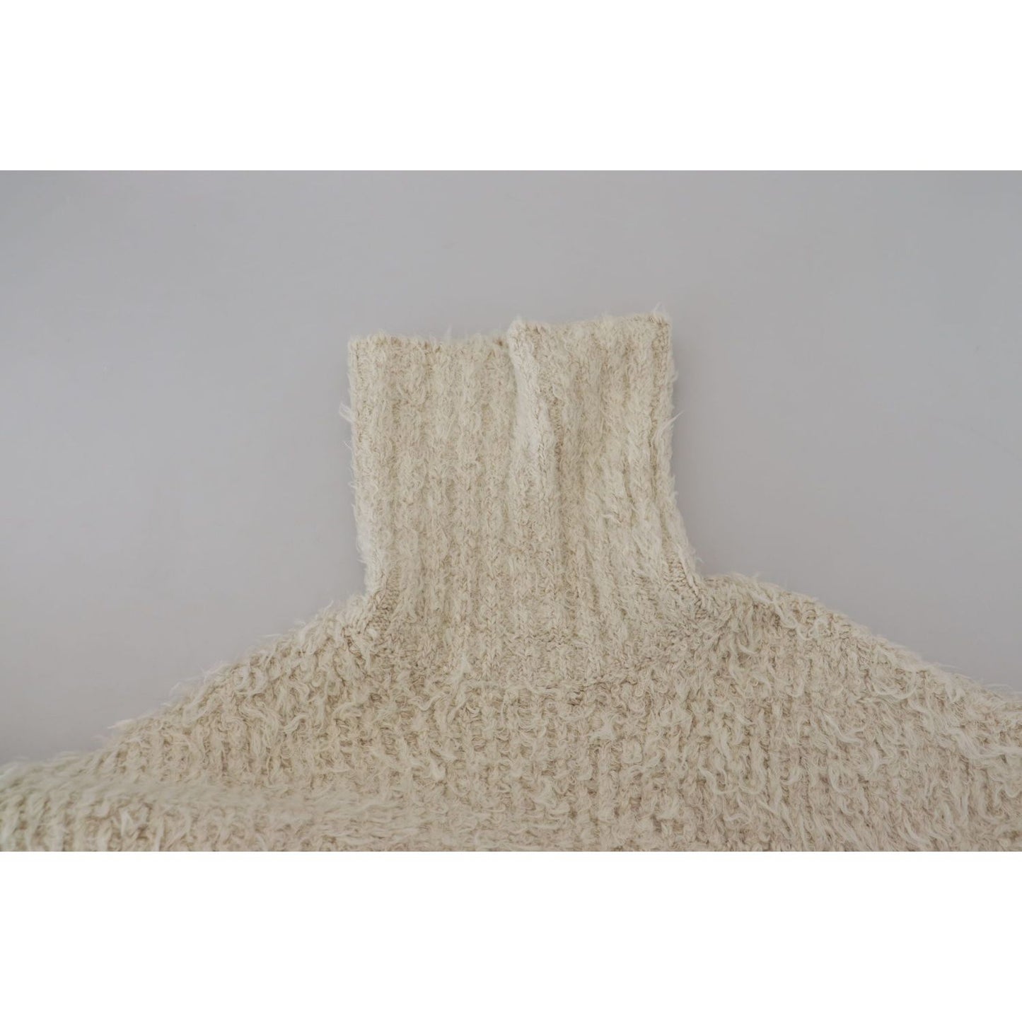 Dolce & Gabbana Cream Wool Knit Turtleneck Pullover Sweater TSH7901- 46