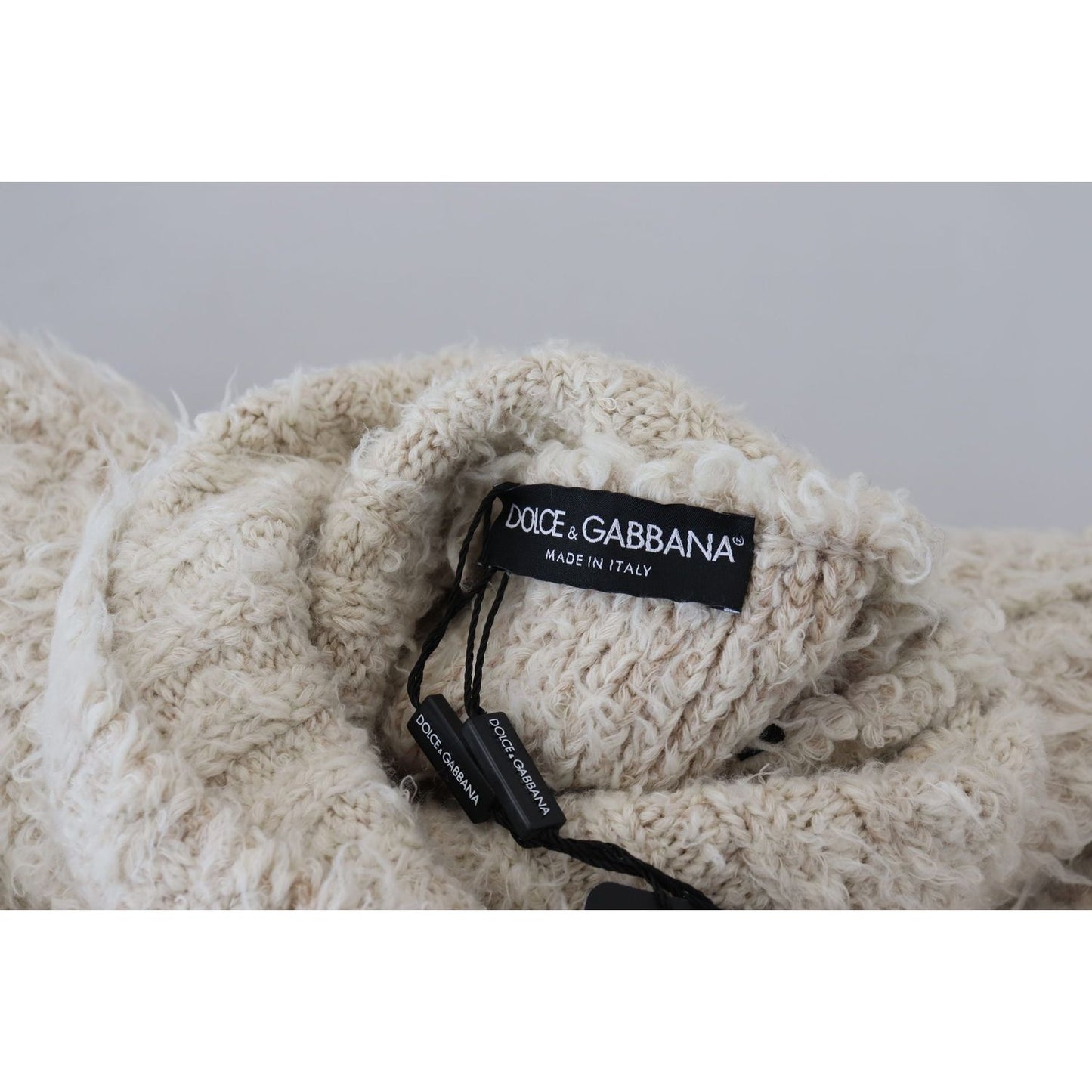 Dolce & Gabbana Cream Wool Knit Turtleneck Pullover Sweater TSH7901- 46