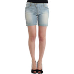 Ermanno Scervino Beachwear Blue Denim City Casual Dress Shorts SIG11498-1