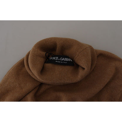 Dolce & Gabbana Beige Cashmere Turtleneck Pullover Sweater MAN SWEATERS