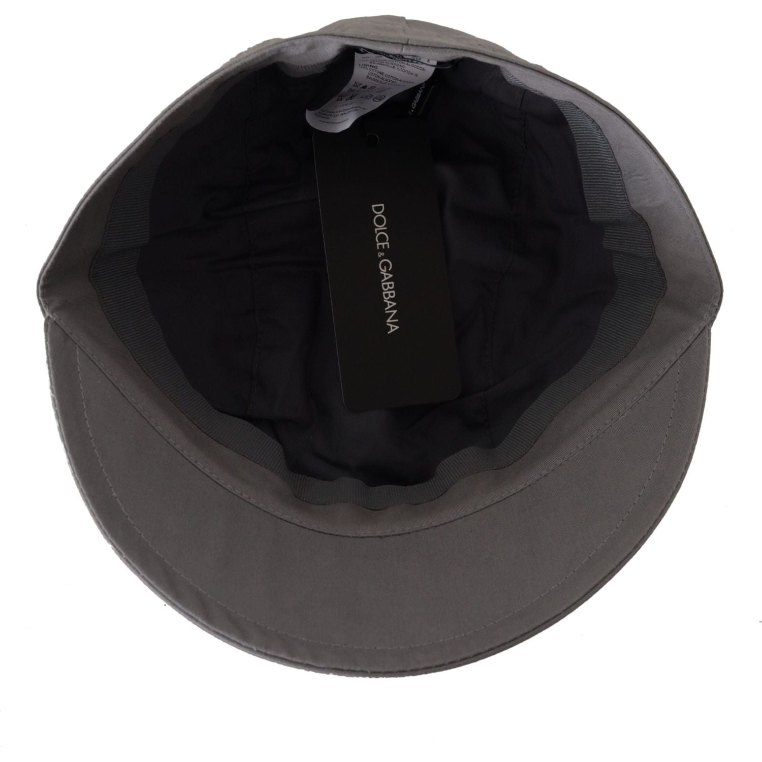 Dolce & Gabbana Gray Newsboy Cap Men Capello Cotton Hat