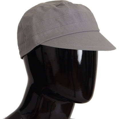 Dolce & Gabbana Gray Newsboy Cap Men Capello Cotton Hat