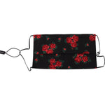 Dolce & Gabbana Black Floral Pleated Elastic Ear Strap One Size Face Mask SMY101004