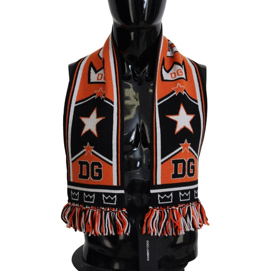 Dolce & Gabbana Multicolor DG Logo Printed Men Neck Wrap Shawl Scarf MS6822