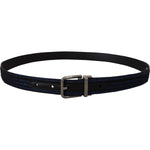 Dolce & Gabbana Blue Jacquard Stripe Silver Buckle Belt BEL8977- 90