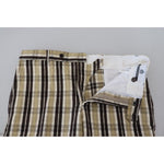 BENCIVENGA Chic Multicolor Checkered Cotton Pants BENCIVENGA Dark Gray