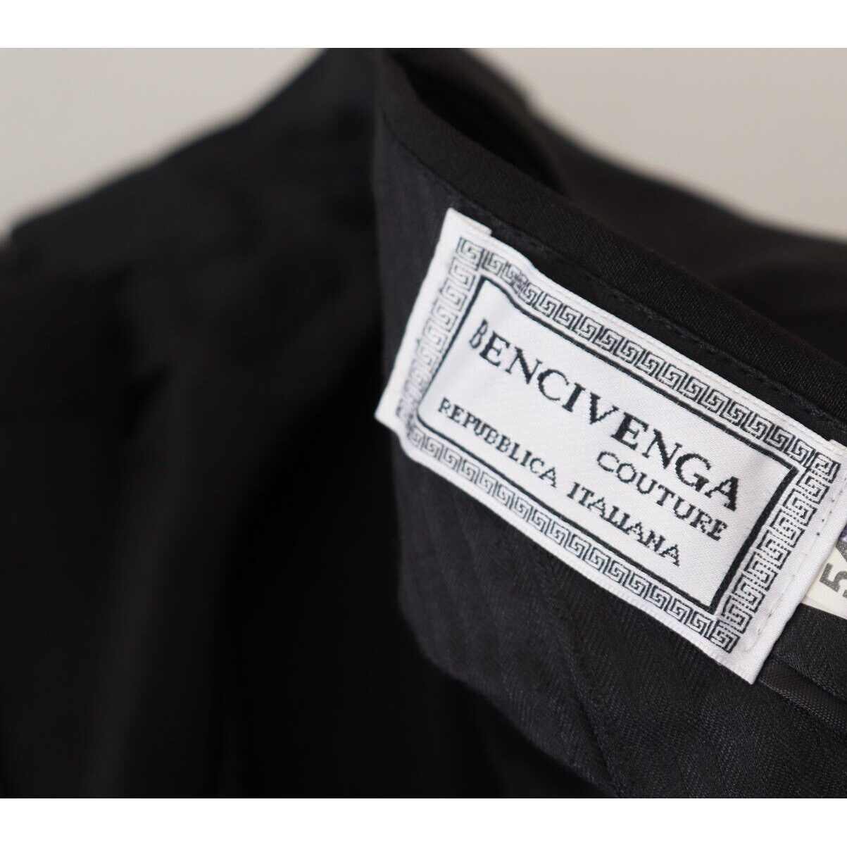 BENCIVENGA Black Straight Fit Men Formal Trousers Pants PAN71350 - 44