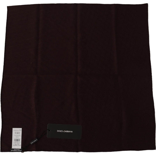Dolce & Gabbana Brown Silk Blend Square Wrap Handkerchief Scarf MS6186