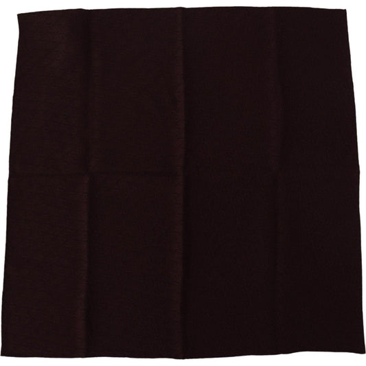 Dolce & Gabbana Brown Silk Blend Square Wrap Handkerchief Scarf MS6186