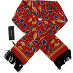 Dolce & Gabbana Multicolor DG Umbrellas Print Shawl Fringe Scarf MS6209