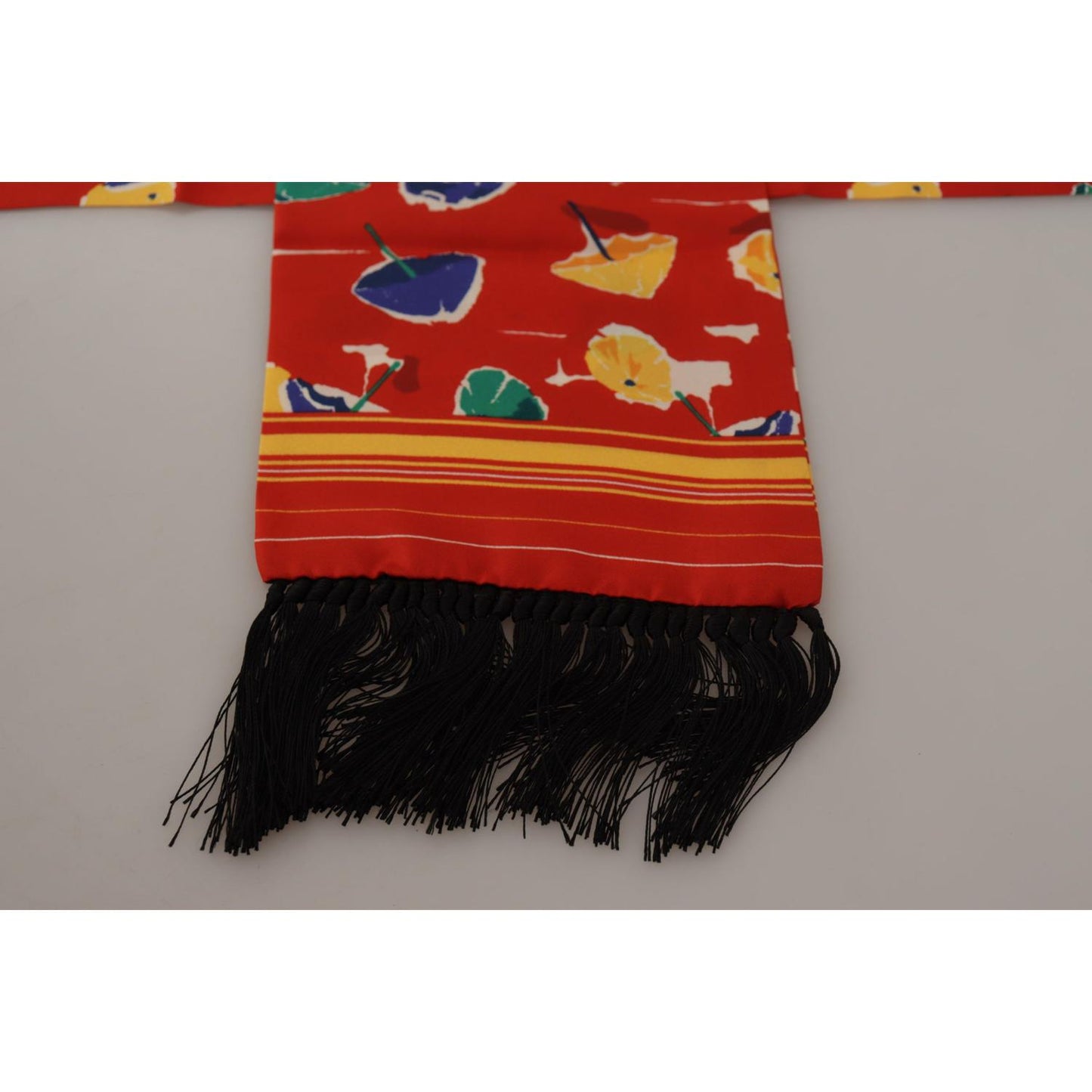 Dolce & Gabbana Multicolor DG Umbrellas Print Shawl Fringe Scarf MS6209