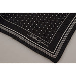 Dolce & Gabbana Black Polka Dots DG Logo Square Handkerchief MS6268