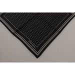 Dolce & Gabbana Black Polka Dots DG Logo Square Handkerchief MS6268