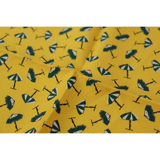Dolce & Gabbana Yellow Printed DG Logo Square Mens Handkerchief Scarf MS6270