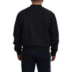 Dolce & Gabbana Black Nylon Logo Bomber Zipper Jacket JKT3478- 46